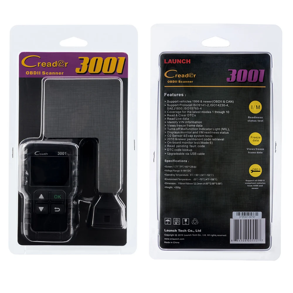 

CREADER Car Diagnostic Scanner Universal OBD2 Erase/Reset Fault Codes Reader Automotive Engine Diagnostic Testing Tool