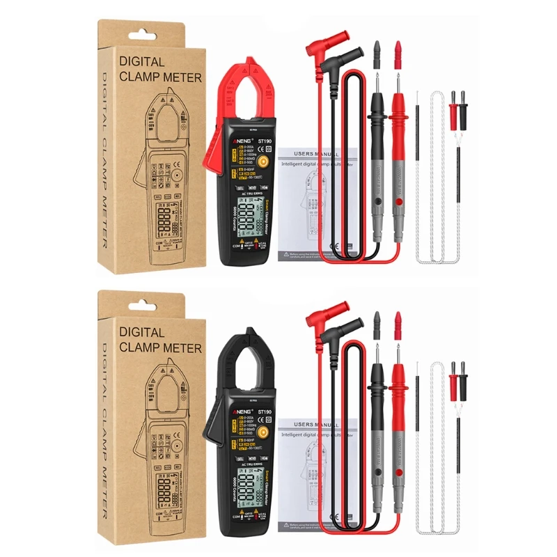 

AC/DC Digital Clamp Meter True RMS Auto Range Professional Multimeter 6000 Counts Measures Current Voltage Temperature