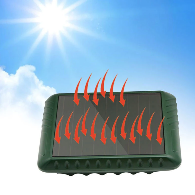 

Garden Solar Powered Ultras onic Outdoor Animal Repeller Motion Sensor Flash Light 5 Levels Dog Cat Raccoon Rabbit Dispeller