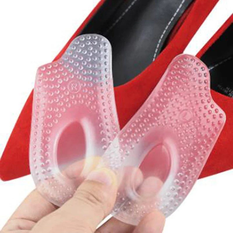 

1Pair Soft Silicone Gel Insoles Heel Cushion Soles Feet Care Heel Foot Pads Pain Relief Protectors Spur Support Shoe Pad