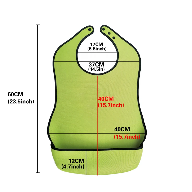 Слюнявчик для взрослых Водонепроницаемый тканевый нагрудник дайвинга с защитой