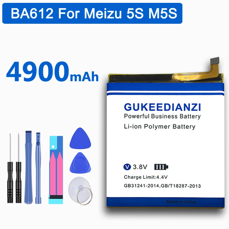 4900 мАч Новый Сменный аккумулятор BA612 для Meizu Meizy 5S M5 M5S M612Q M612M литий ионные