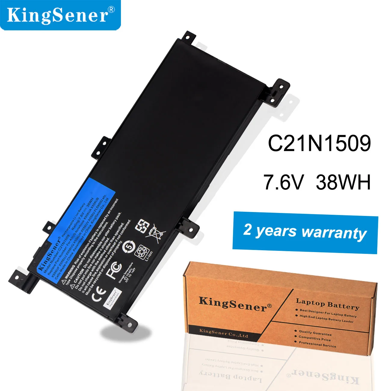 KingSener C21N1509 Аккумулятор для ноутбука ASUS Тетрадь X556UA X556UB X556UF X556UJ X556UQ X556UR X556UV A556U FL5900U
