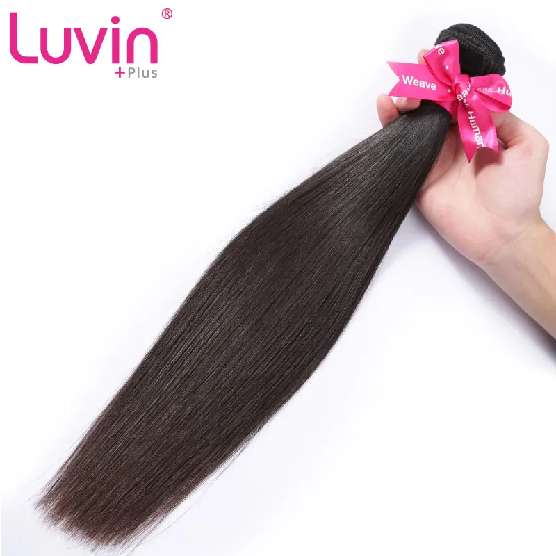 Luvin OneCut волосы прямые 8-40 30 28 дюймов бразильские волосы плетение 3 пряди необработанные девственные волосы натуральный цвет двойной нарисованный