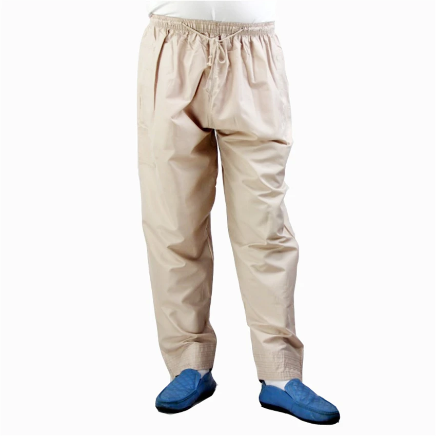 New Eid Mubarak Muslim Men Pants Prayer Arab Dubai Elasticity Breathable Trousers Islam Tradition Casual Wear for | Мужская одежда
