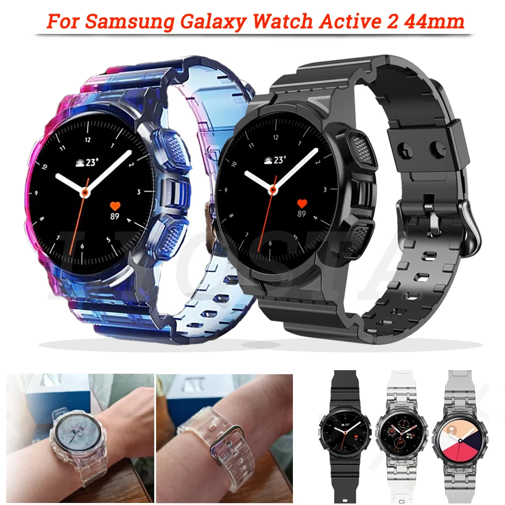 

Transparent Watchband Strap For Samsung Galaxy Watch Active 2 44mm Smartwatch Wristband Galaxy Watch Active 2 Bracelet Correa