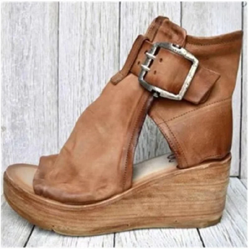 

2021 Summer Fashion Wedges Sandals Women Casual Ladies Shoes China Solid Colors Plus Size 35-43 Roman Gladiatur Ankle Covered