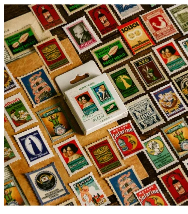 46 шт./кор. винтажные штампы наклейки для детей в стиле ретро и школы | Канцтовары