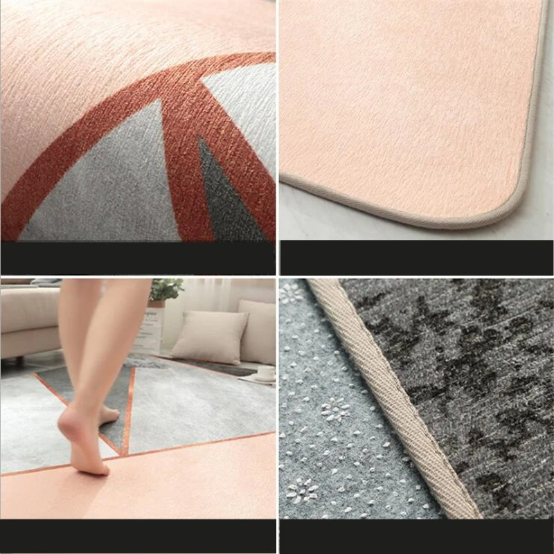 

Nordic Geometric Style Carpets For Living Room Fashion Home Carpet Floor Door Mat Thicker Delicate Decor House Area Rugs Carpet