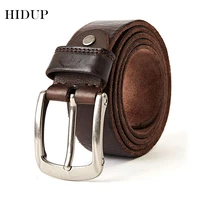 hidup top quality 100 solid cow genuine leather belt pin buckle metal pure cowhide belts retro styles jeans accessories nwj294