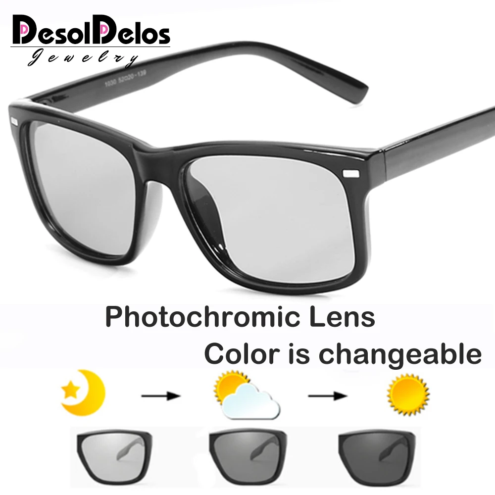 

New Driving Small Lens Polarized Photochromic Sunglasses Men Chameleon Glasses Women Sunglass Goggles Oculos De Sol Masculino