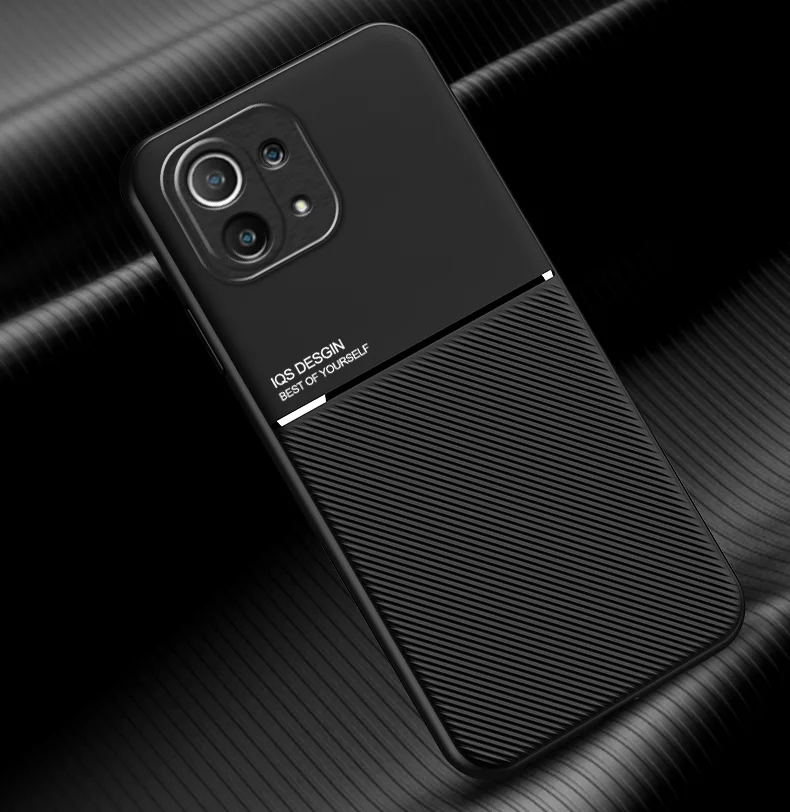 

Luxury Shockproof Shock Anti-fall Phone Case For Xiaomi 11 Lite Pro Ultra Fashion Protection TPU Shell Car Magnetic Back Cover