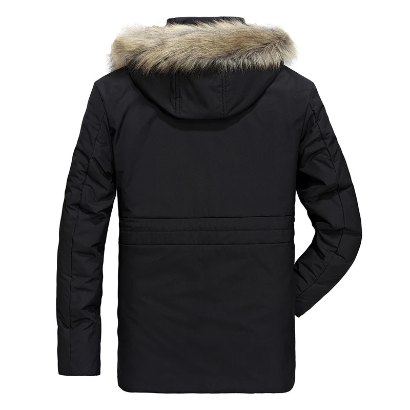 2019 зимняя новая мужская хлопковая одежда с меховым воротником стеганая