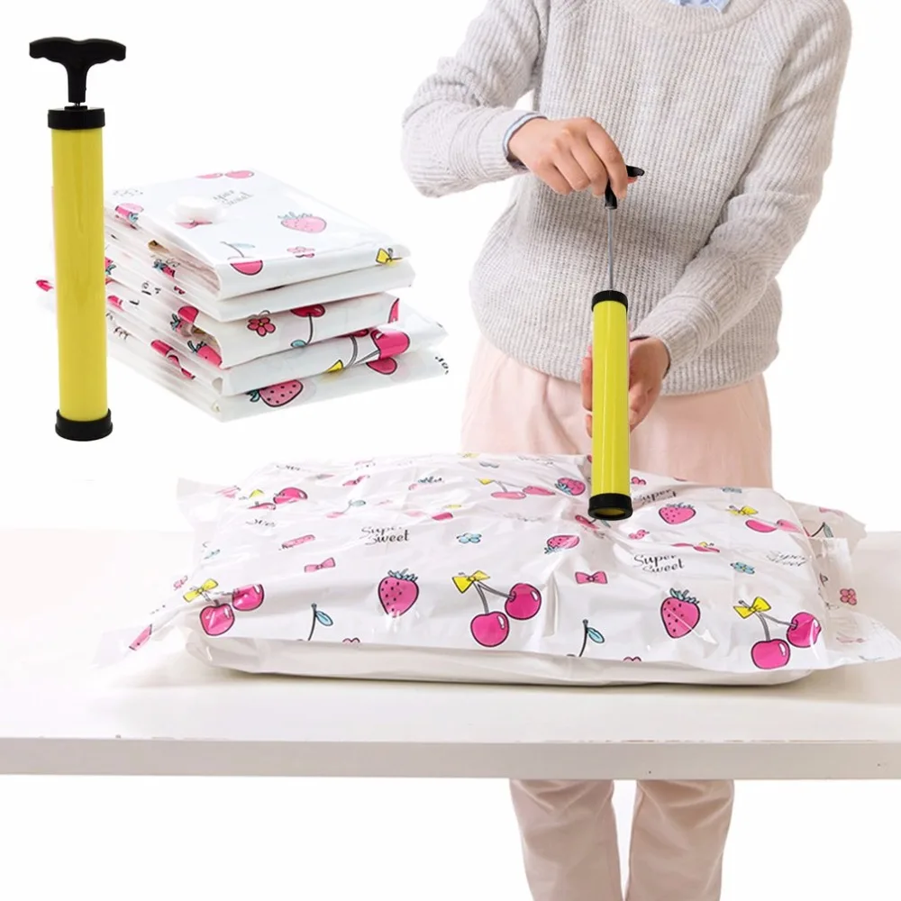 Компактный размер Ручная вакуумная сумка Экономия пространства уплотнение