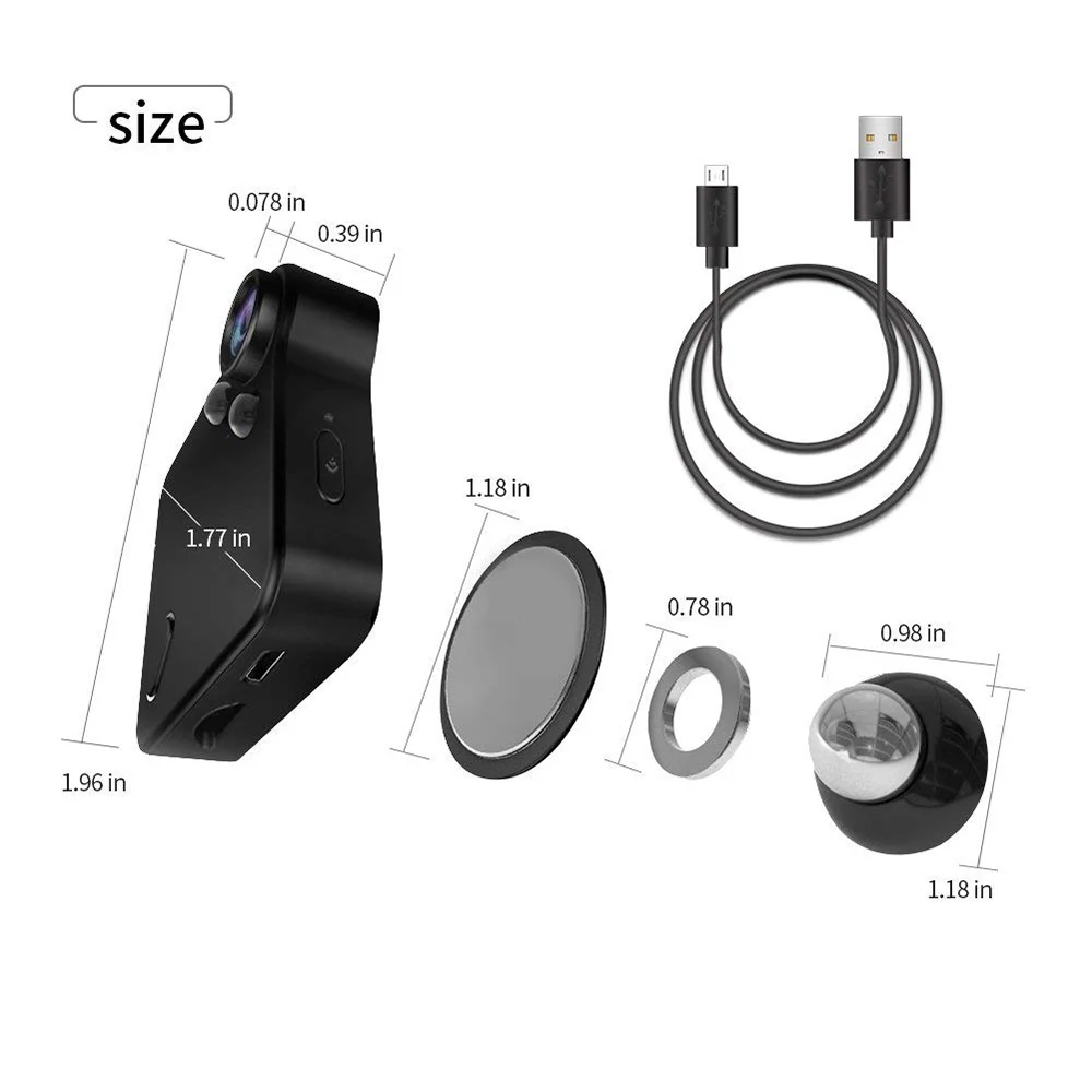 

Mini Camera WiFi 1080P 140 Degree Video Audio Recorder Infrared Night Vision Motion Detection Sports Cams Support SD Up To 64G