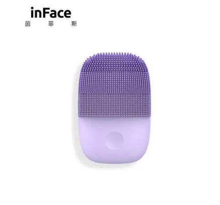 purple Xiaomi inFace электрическая глубокая Чистящая Щетка массажная Соник для мытья лица IPX7 водонепроницаемый силиконовый очиститель для лица Уход за кожей - Цвет: purple
