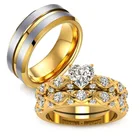 Очаровательные кольца для влюбленных пар, подарочный набор, милое позолоченное CZ сердце, годовщина, обещание, обручальное кольцо, драгоценности