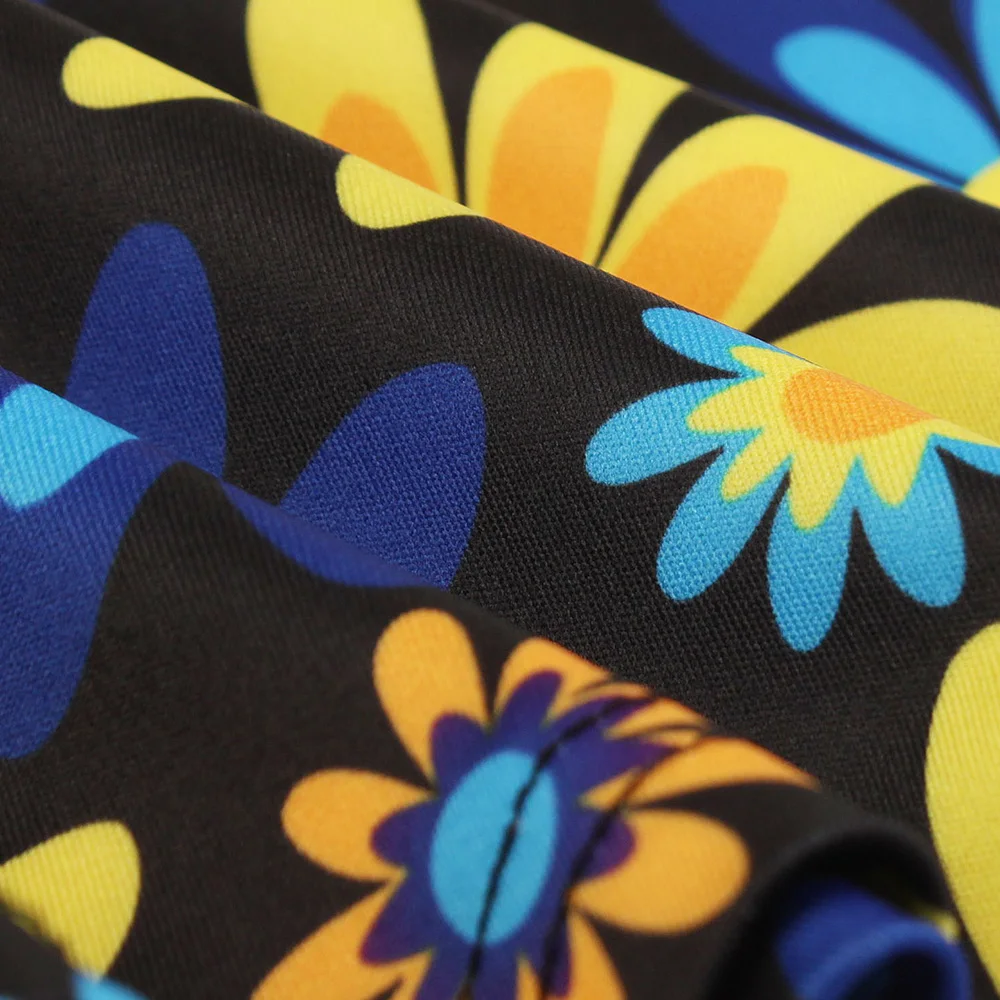 Летнее вечернее платье для вечеринки женское элегантное Цветочное с круглым