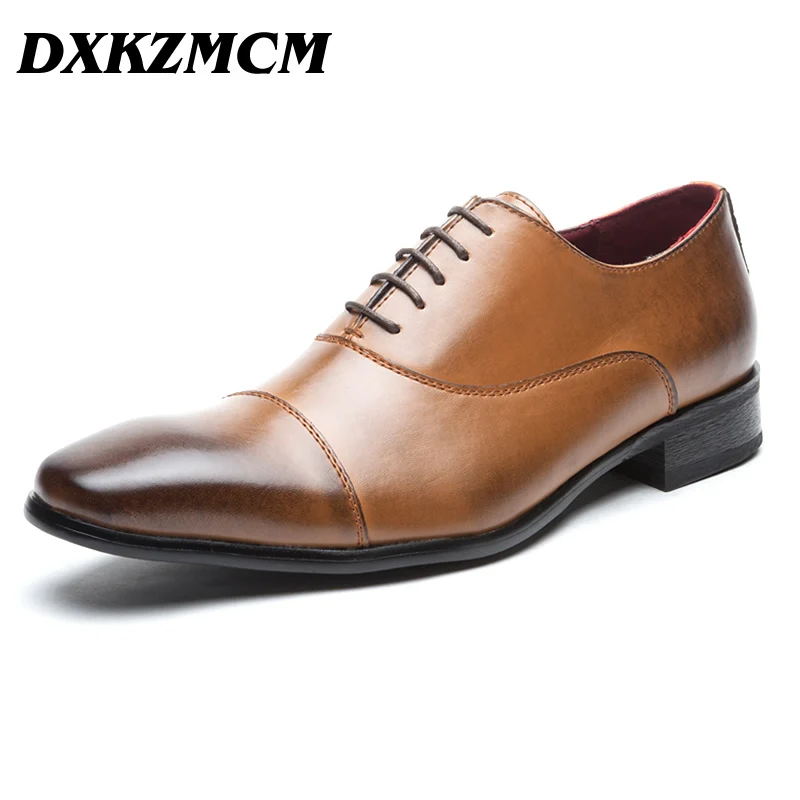 Туфли оксфорды мужские из натуральной кожи на шнуровке классические для