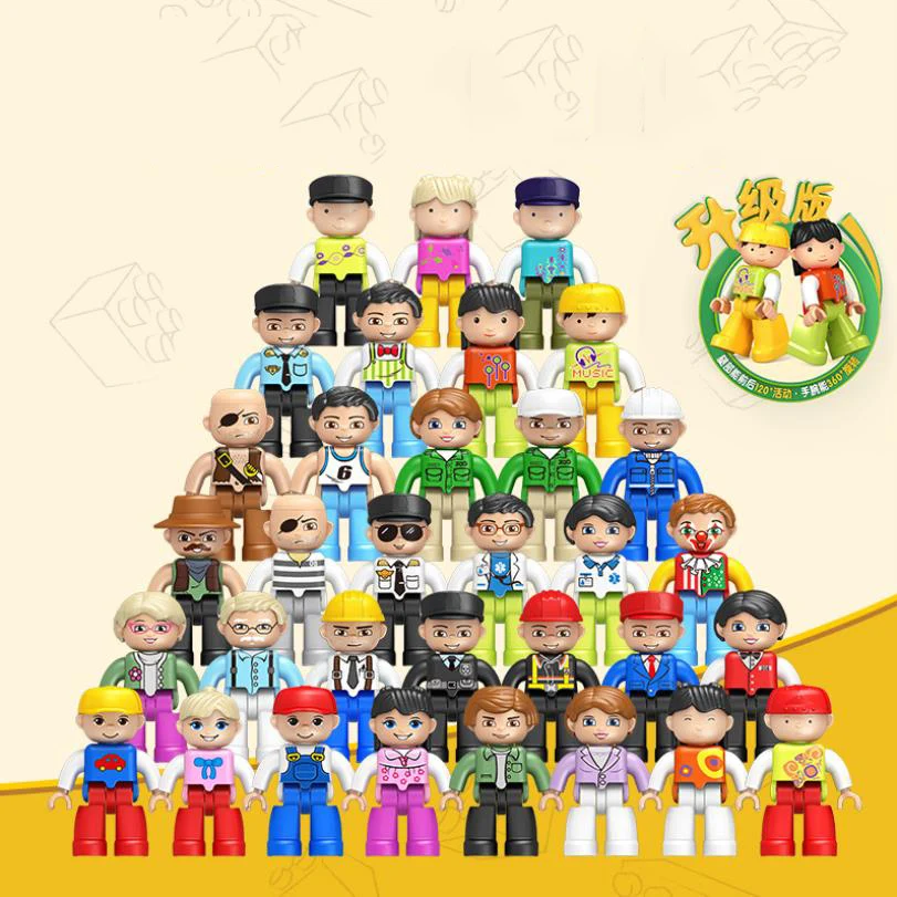 Одиночные фигурки героев игрушки семейные мамы девочки полицейские модели