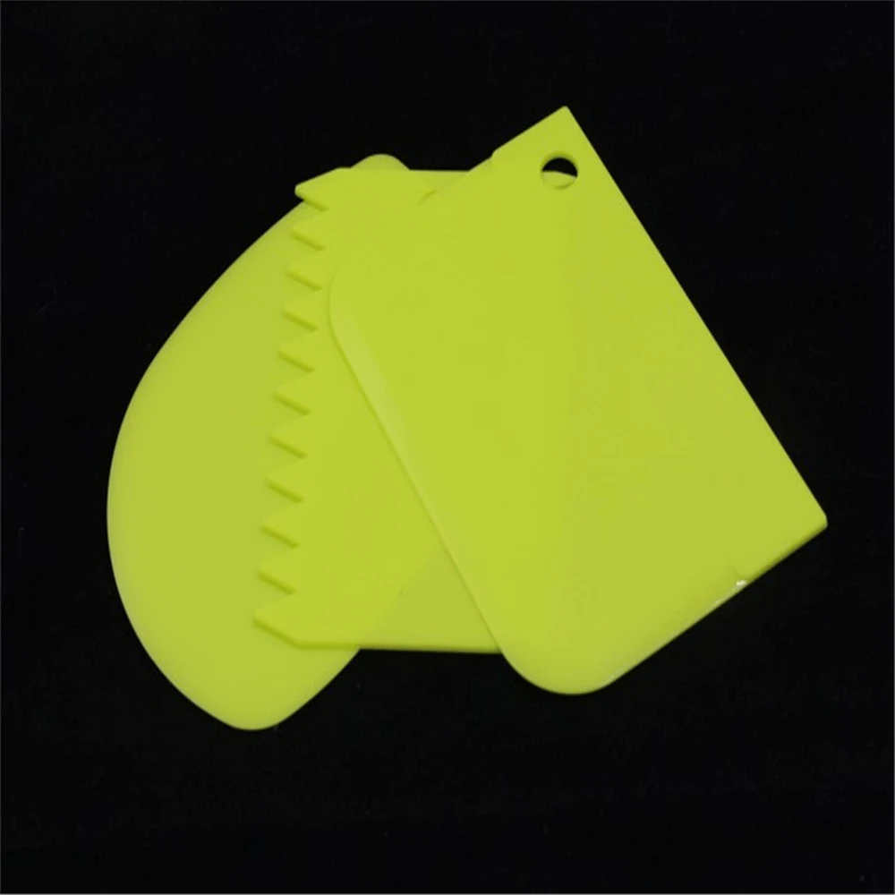 

3pcs/lot Dough Cake Cutter Slicer Spatula For Cake Cream Scraper Pasty Cutters Scraper Irregular Teeth Edge Diy Smoother Tools