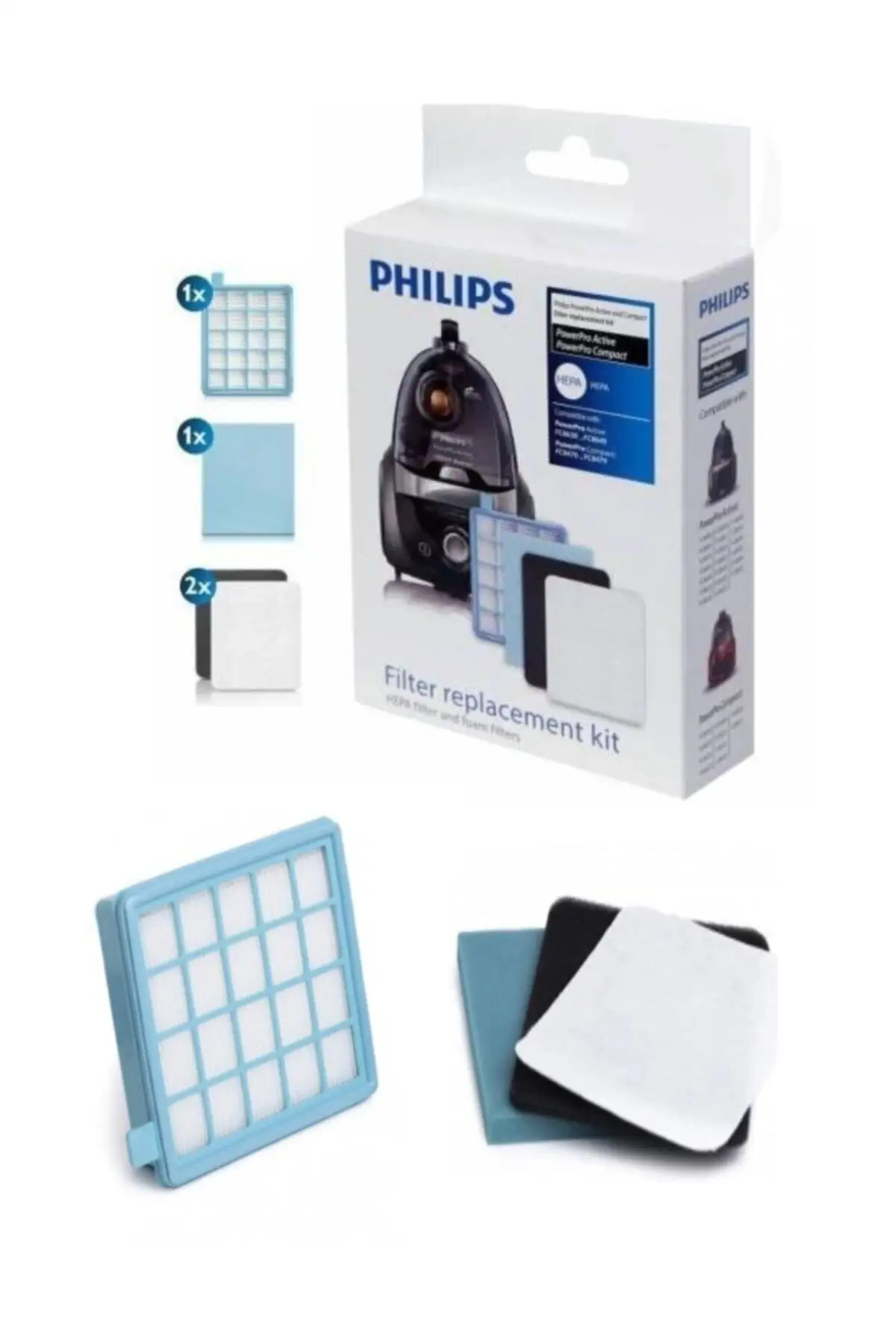 

MHK Parts Philips Fc 9323/07 Powerpro Compact Hepa Filter Set