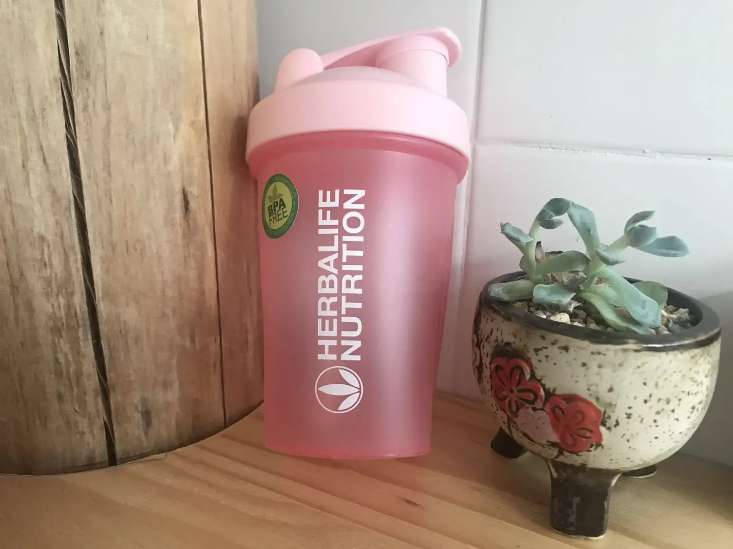 Высокий набор-Herbalife шатающийся стакан пункт молочного встряхивания Протеиновой порошковой чашки с мячом УФ печати смешивая чашка