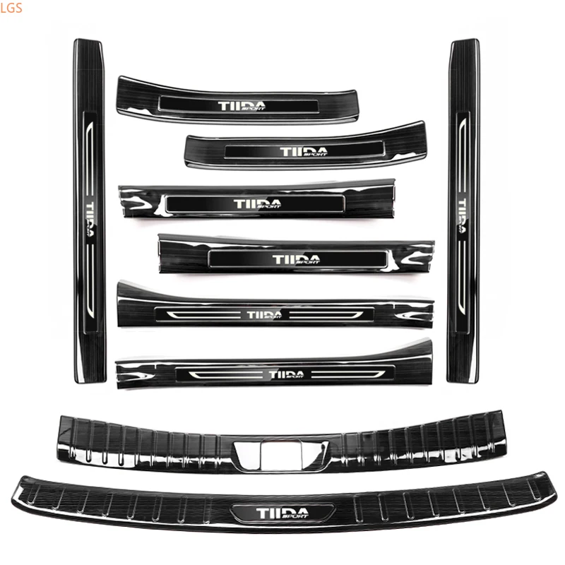 

For Nissan Tiida 2016-2019 High-quality stainless steel Threshold bar Welcome pedal Anti-scratch protection Car styling