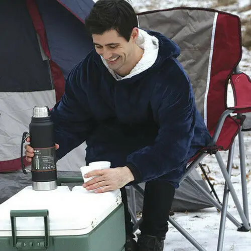 Зимняя мужская и женская зимняя теплая толстовка с капюшоном удобный акриловый