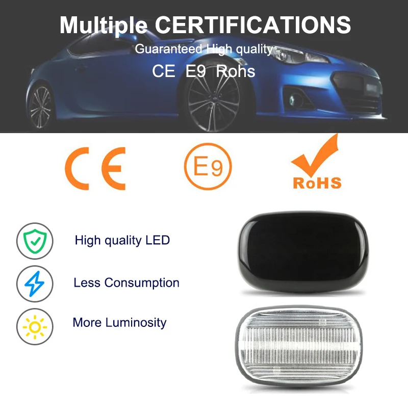 Динамический Янтарный светодиодный габаритный фонарь совместимый с Toyota Celica Caldina