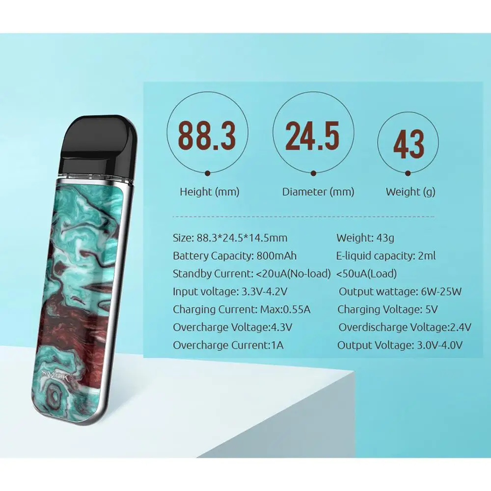 Набор для вейпа SMOK Novo 2 электронная сигарета аккумулятор 800 мАч картридж мл VS 4 Nord |
