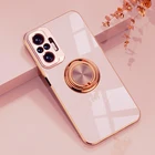 Роскошный чехол с кольцом для Xiaomi Mi 10 Lite Redmi Note 10 Pro Max 10Pro Note10, мягкий силиконовый полноразмерный защитный чехол-подставка с кольцом-держателем