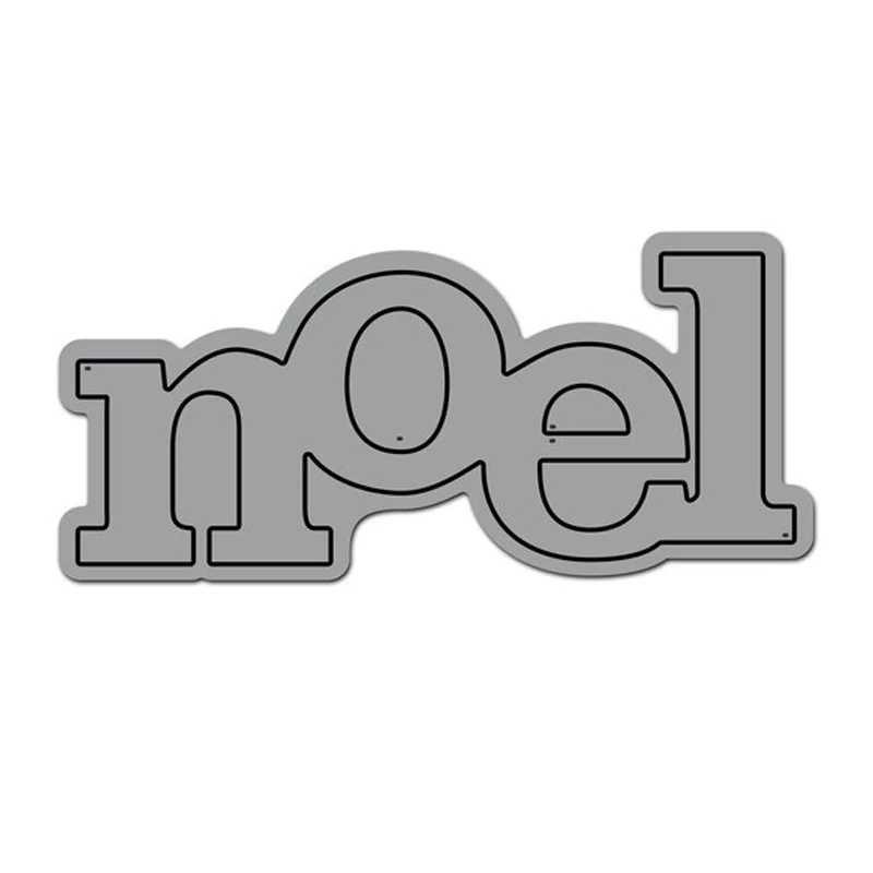 Noel слово буквы металла резки трафареты для Скрапбукинг Декор Сделай Сам Тиснение