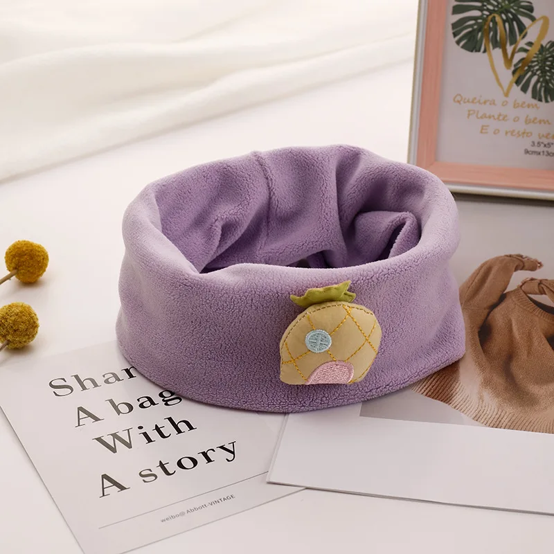 New Autumn Winter Children Plush Scarf Baby Kids Warm Neck Child Collar Boys Girls Velvet Scarves O Ring Magic Neckerchief |