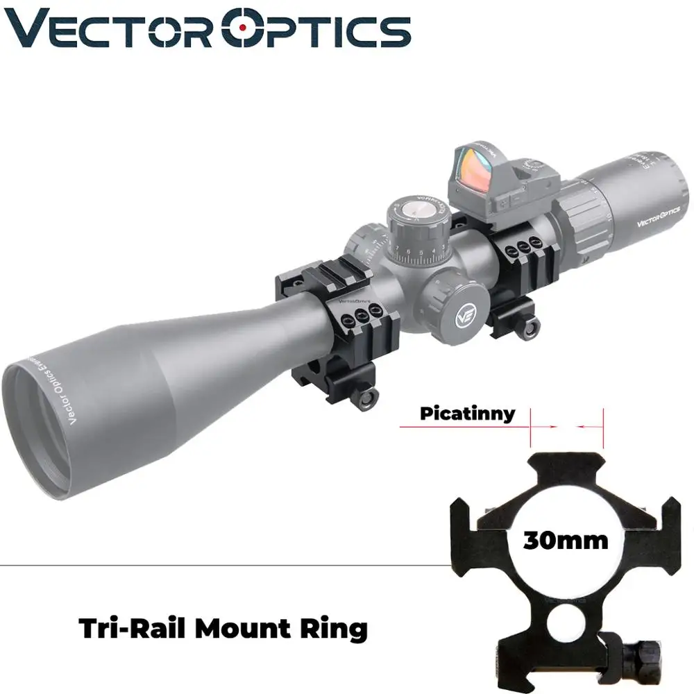 Векторная оптика тактическая Гидра 30 мм Тройная рейка Вивер кольцо 20 база 1 пара