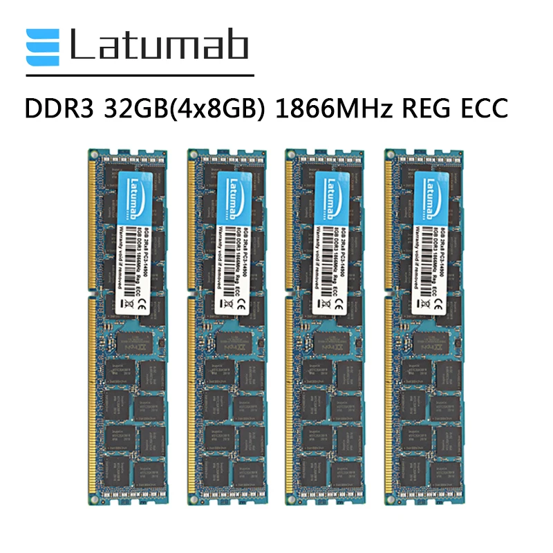 

Память ОЗУ DDR3, 4x8 ГБ, 1866 МГц, PC3-14900 контактов, 240 контактов