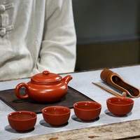antique purple clay teapot dahongpao teapot old purple clay tea set set teapot