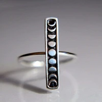 milangirl woman man exquisite handmade quality color moon personality eclipse finger ring fashion jewelry