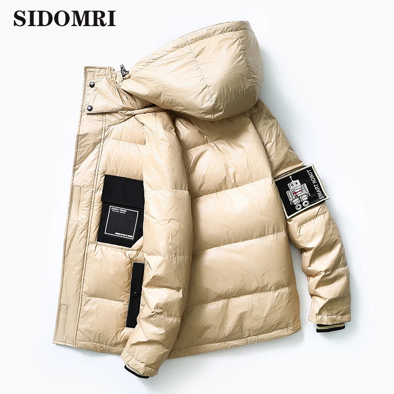 Men's down jacket new popular logo90% white duc down short autumn/winter jacket  cool and thickened light mens coat