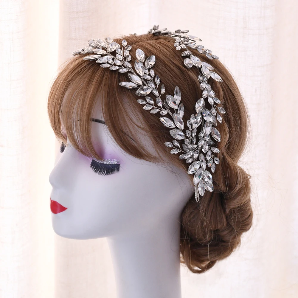 

New Arrival Handmade Rhinestones Tiara Wedding Accessories Bridal Headwear Wedding Bride Headdress Hair Crown HP304