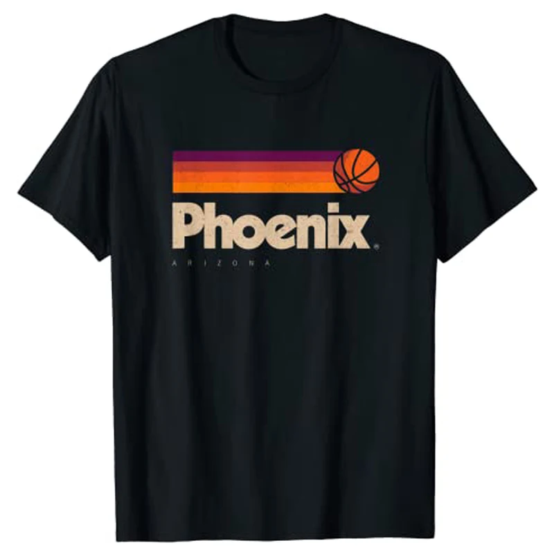 

2021 Y2k anime basketball b-ball City Arizona retro Phoenix Super Edge T-shirt harajuku cotton crop top Oversized t-shirt