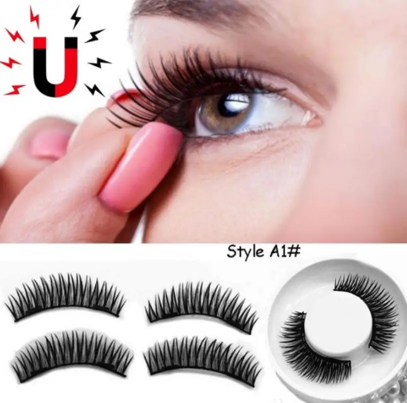 4 шт. магнитные ресницы 3D ручной работы норковые многоразовые накладные тройные