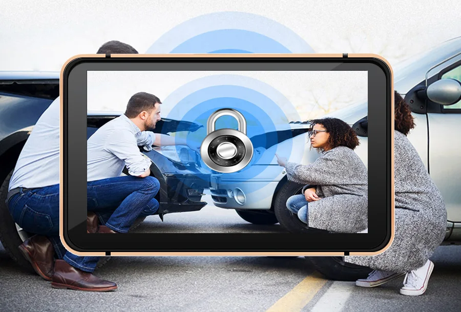 Anfilite 7 дюймов емкостный сенсорный экран Android wifi 1080P регистратор грузового автомобиля двойная камера 512M 8GB Автомобильный видеорегистратор с gps Навигатором