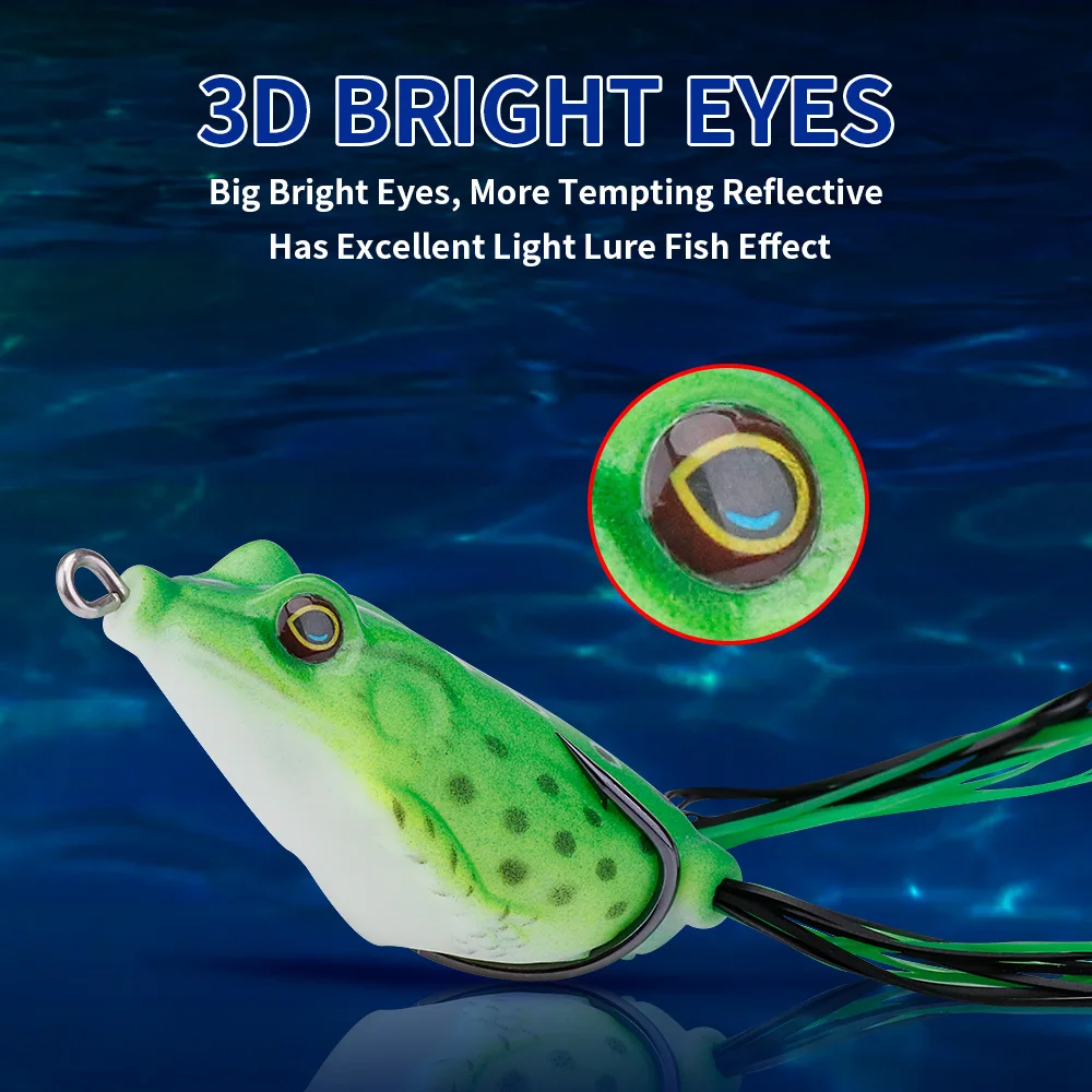 

GOBASS Topwater Frog Wobblers Trolling Soft Fishing Lure Silicone Bait 13g 60mm Thunder Frog Goods For Fishing Summer Crankbait