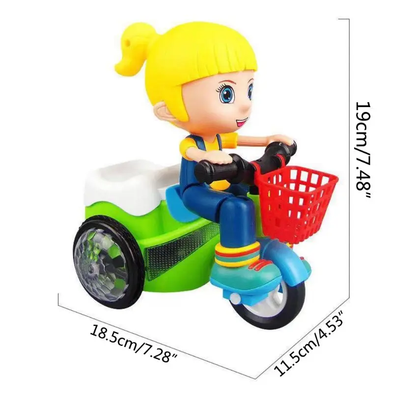 

Electric Tricycle Toys 360 Degree Rotating Stunt Bicycle Music Light Toy Parent-child Kids Gifts