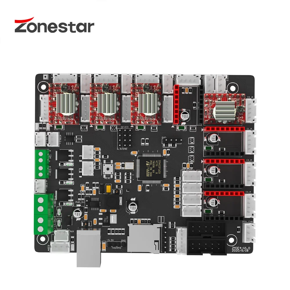 ZONESTAR ZM3E4 Новое поступление 32-бит 3D-принтеры Управление материнская плата