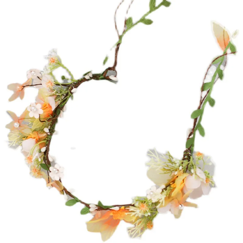 Гирлянда для волос в стиле мори длинная повязка на голову из ротанга аксессуары