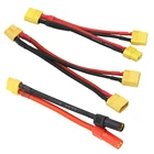 Параллельный Соединительный кабель для аккумулятора XT60, 1 шт., двойной удлинитель, Y-образный разветвитель, силиконовый провод для радиоуправляемого Lipo Imax B6, автомобиля, грузовика, воздушного самолета, игрушек