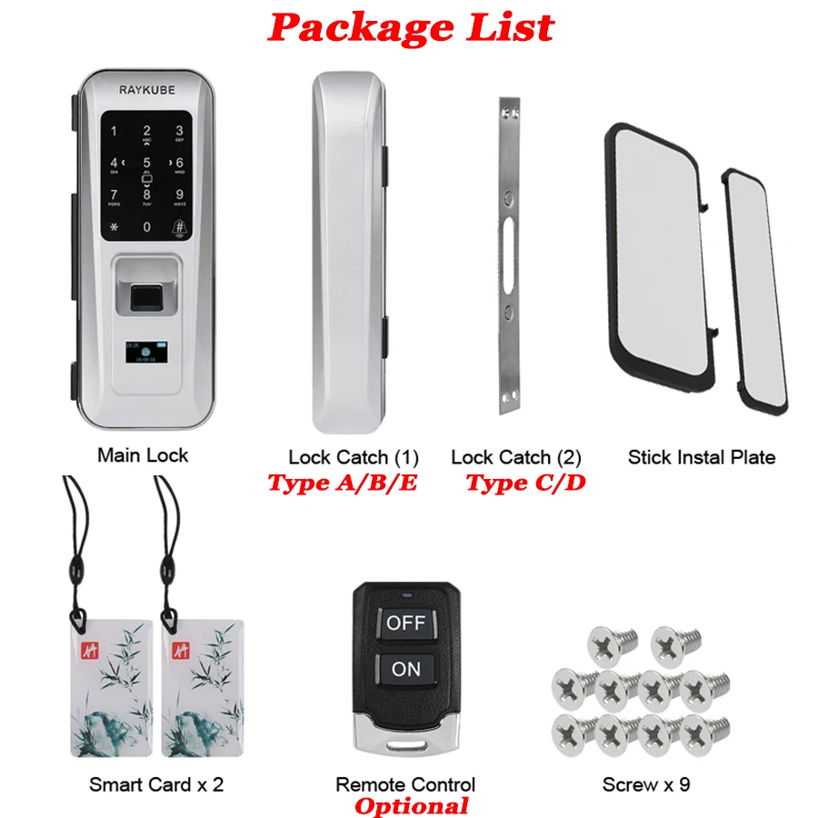 

Frameless Framed Swing Glass Door Lock Electric Door Lock Digital Fingerprint Lock Code IC card keypad Remote Control Shop Lock