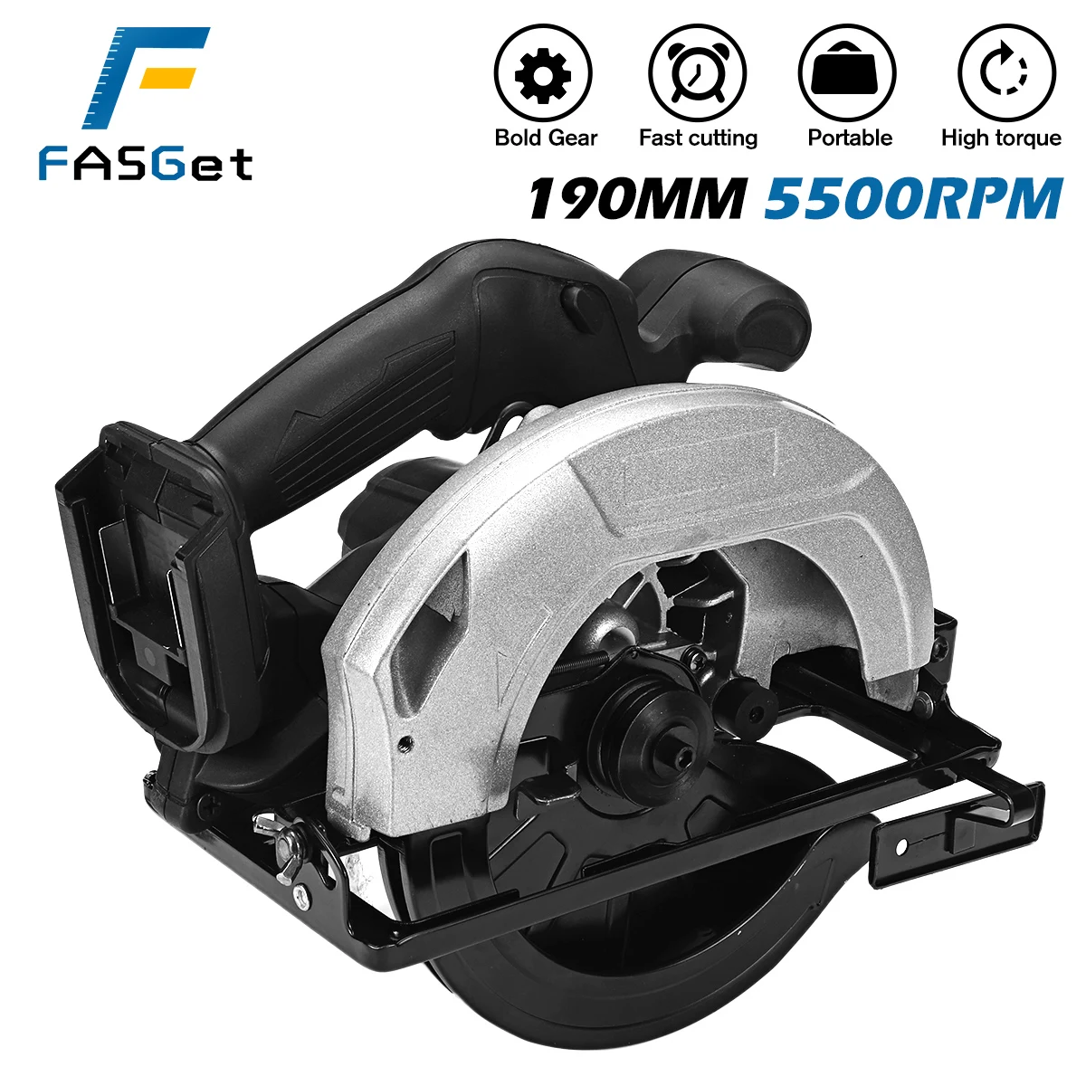

FASGet 1200W 190mm Electric Circular Saw 5500RP MPower Tools Dust Passage Multifunction Cutting Machine For Makita 18V Battery